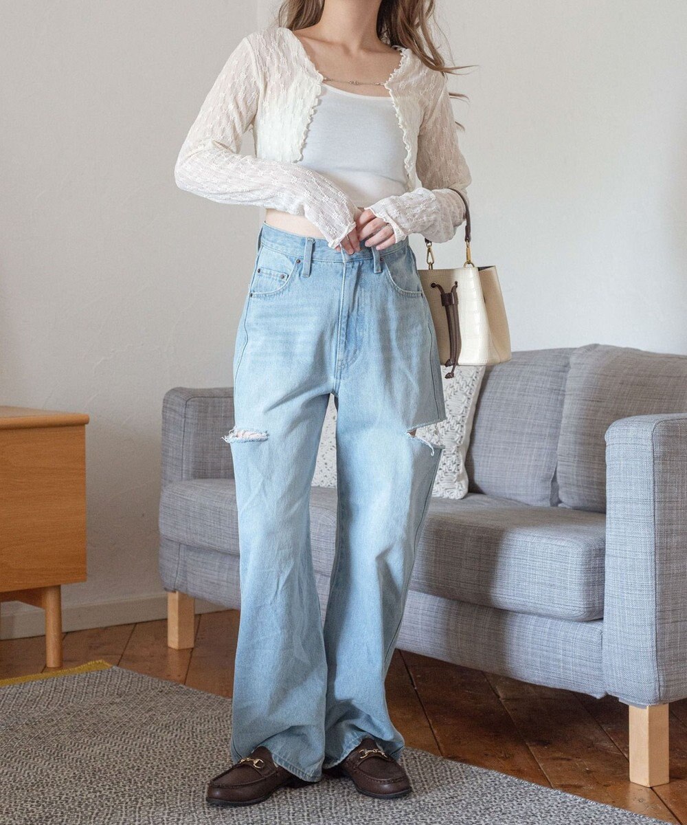 WEGO 【２点セット】アンサンブルレースカーデ 