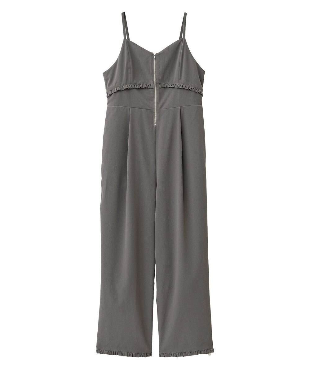 earth music&ecology ミニフリルフロントジップロンパース 