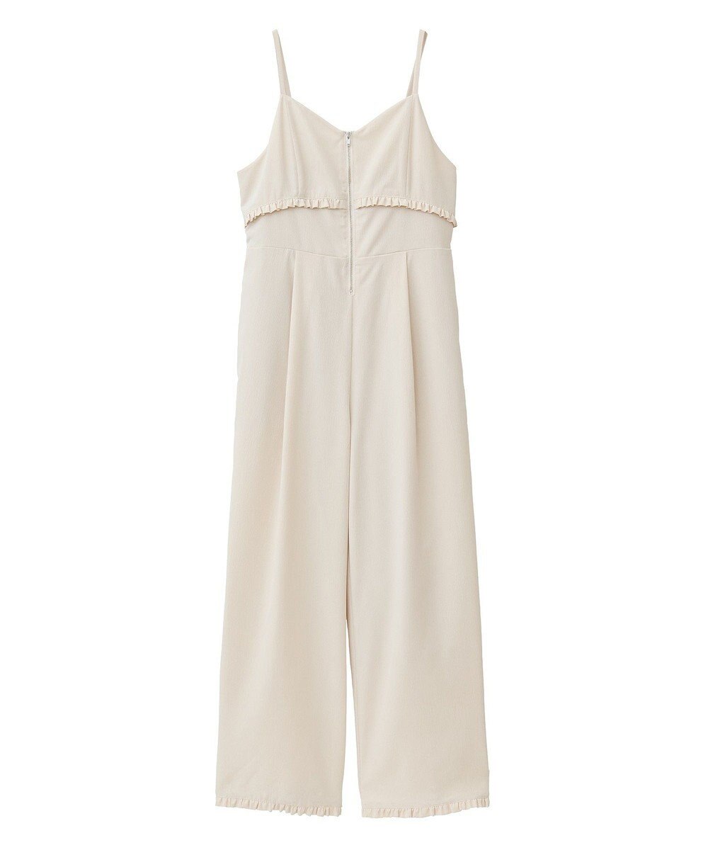 earth music&ecology ミニフリルフロントジップロンパース 