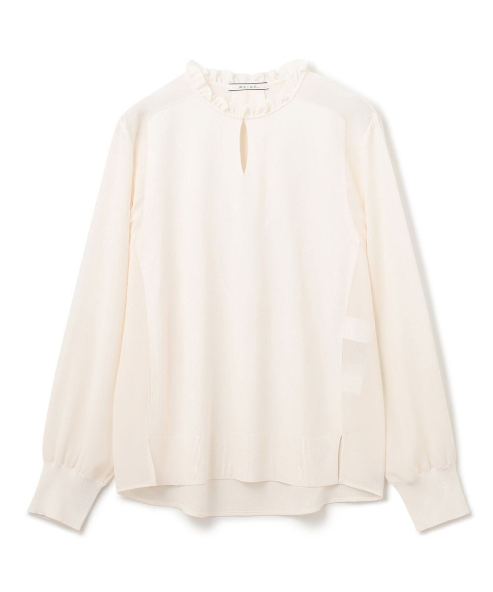 BEIGE， CLARISSE / タイニーフリルニット 