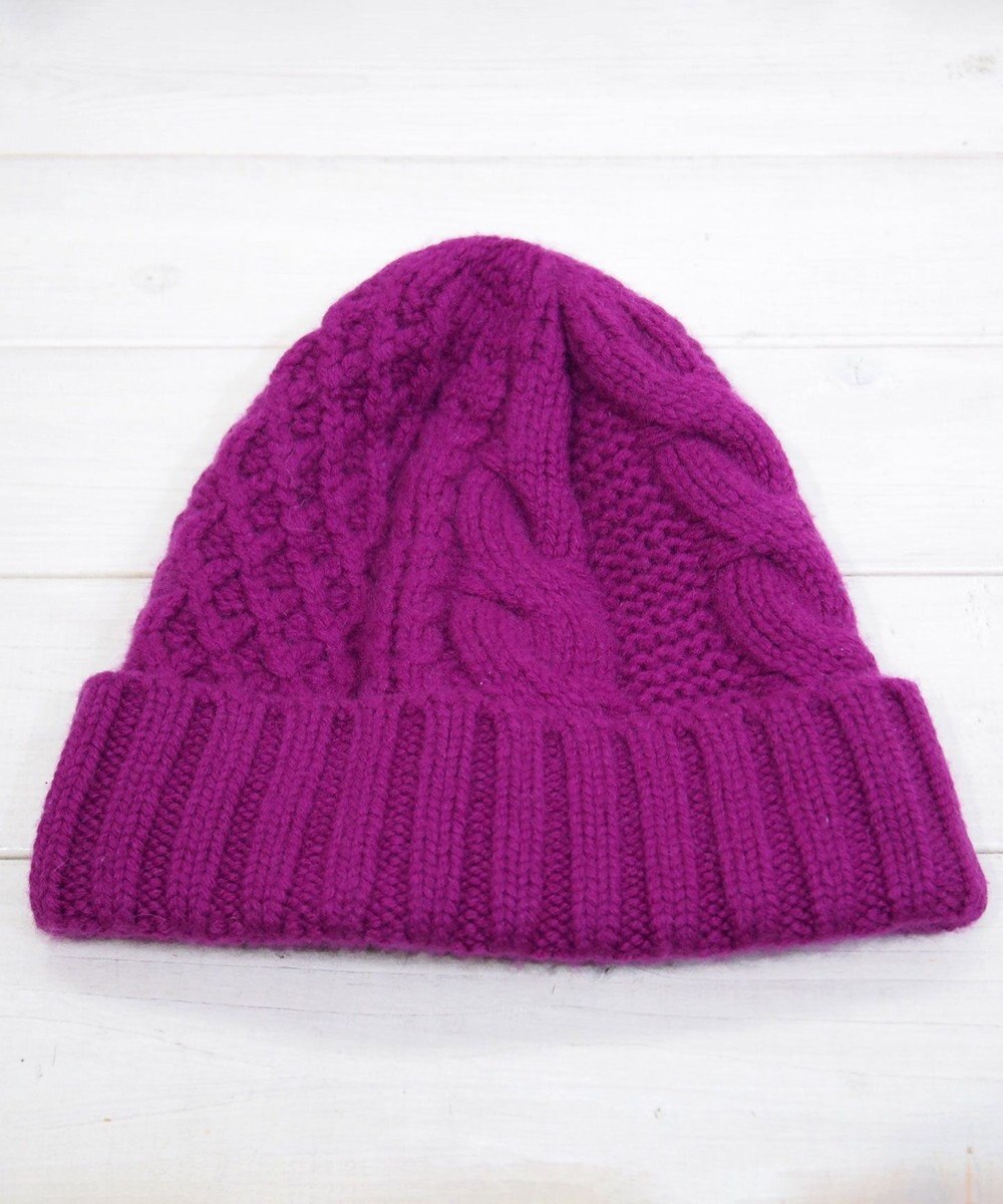 石田製帽 〈新色追加！〉カシミヤニット アラン編みワッチN ニット帽 