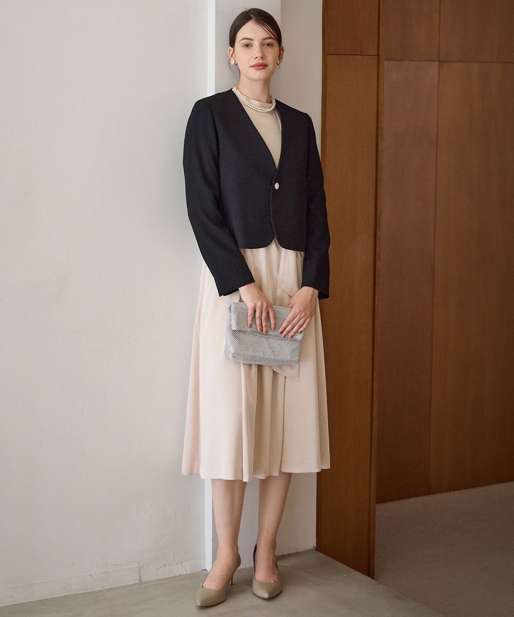 23区 【APPLAUDIR】ノーブルサテン レースコンビドレス 