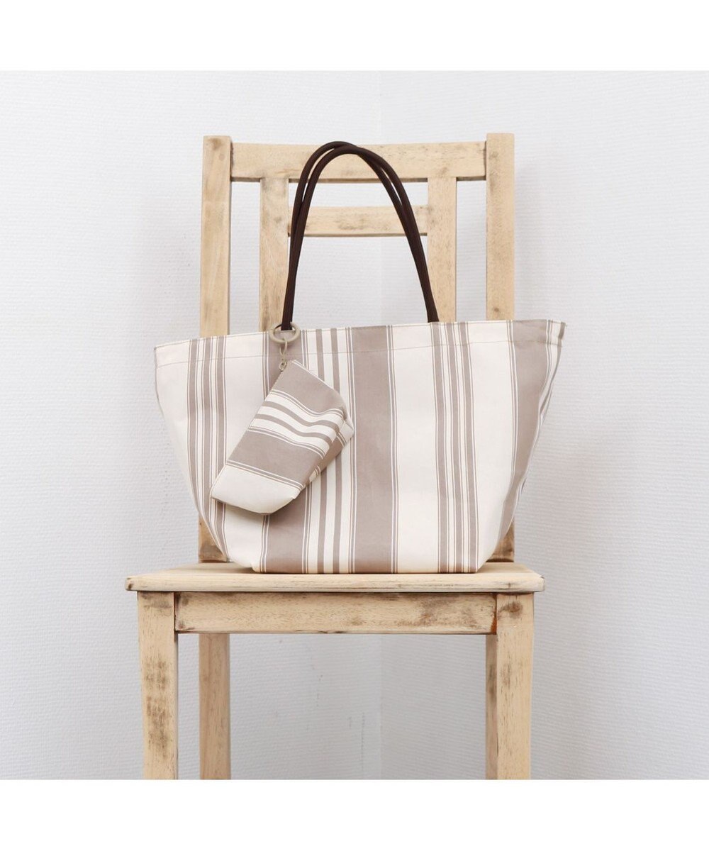 UNBILLION カシュカシュ cachecache / ウォータプルーフストライプビッグトート 