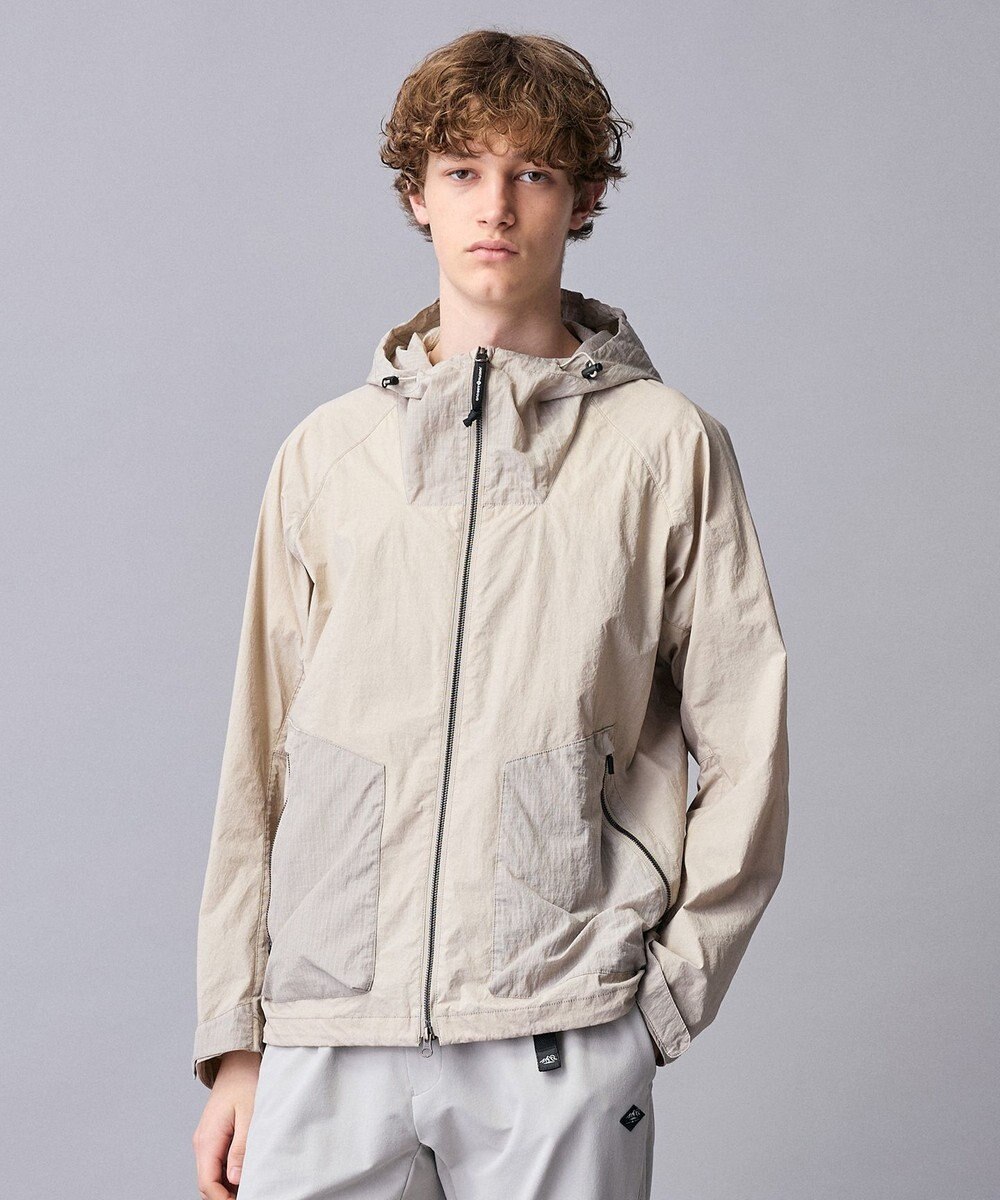 JOSEPH ABBOUD MOUNTAIN 【ナチュラルカラー/ストレッチ】ナイロンコンビガーメントダイパーカー 