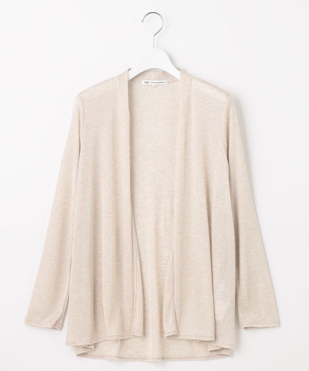 23区 L 【新色追加/UVケア/接触冷感】マルチ機能 シアー ショート カーディガン 