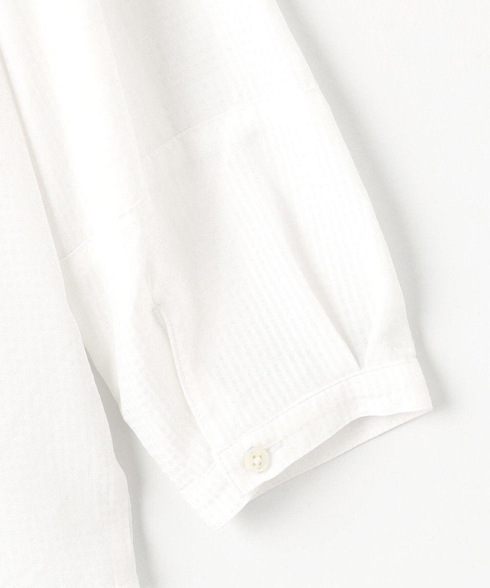 J.PRESS LADIES S 【洗える】アセVisシャドーギンガム タック ブラウス 