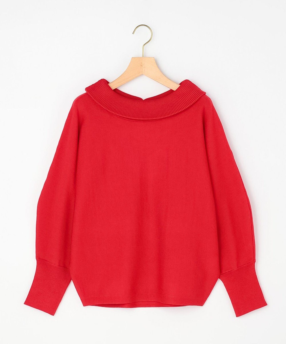 組曲 【加藤ローサさん着用・新色追加・前後着用可】スムースストレッチロールネック ニット 