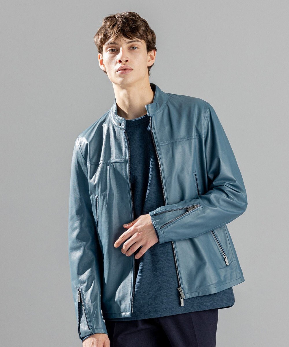 JOSEPH HOMME ライトラムナッパレザー　シングルライダース 