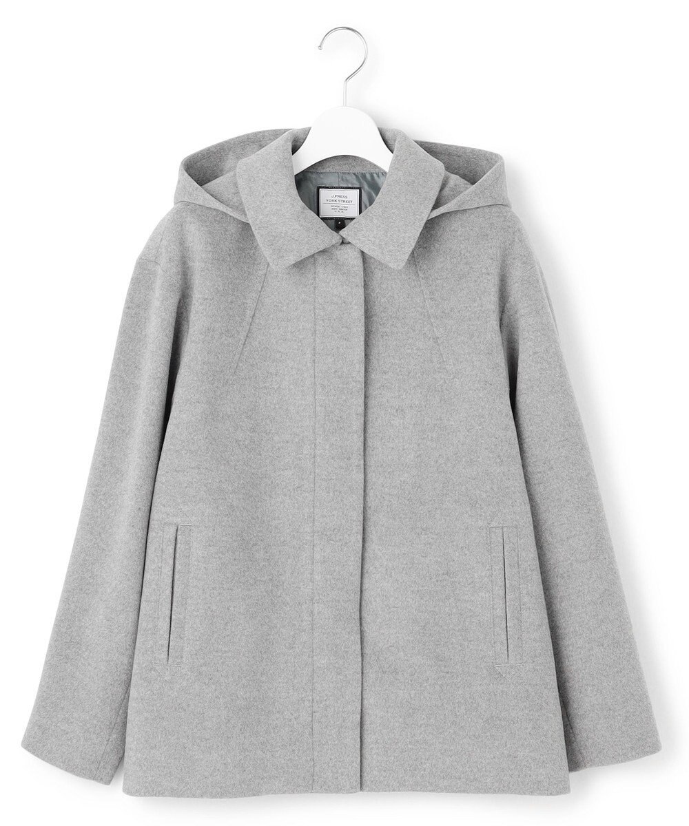 J.PRESS YORK STREET 【WOMEN】2WAY ウールアンゴラ ビーバーショートコート 