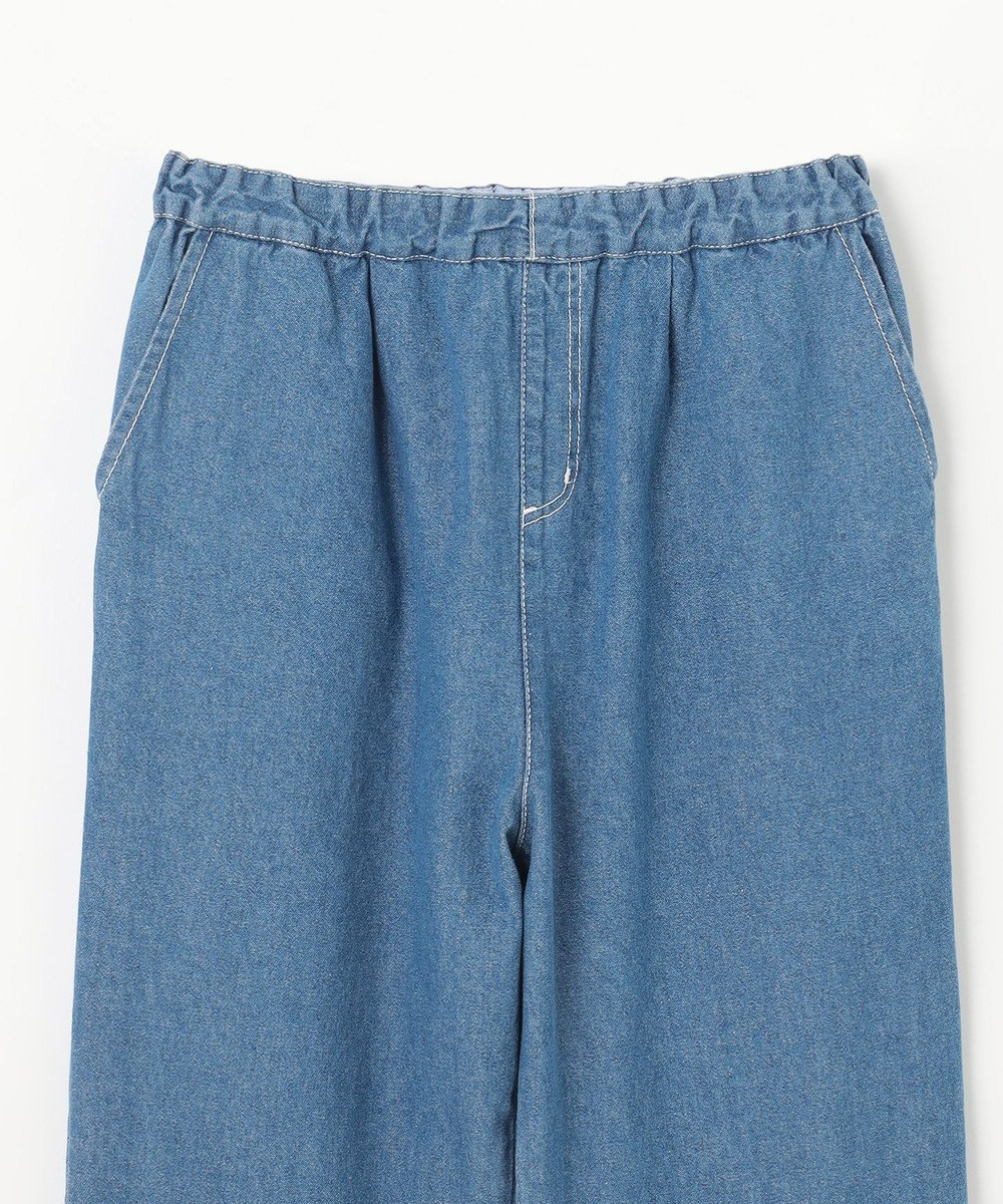 ANY KIDS スカラップ×刺繍デニムパンツ 