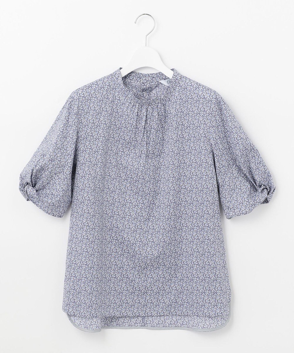 J.PRESS LADIES S 【洗える】LIBERTY Pepper&Coward スタンドカラー ブラウス 