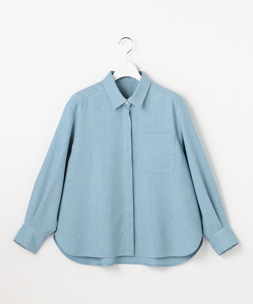 自由区 L 【セットアップ対応】ソフトリネンダンガリー シャツ 