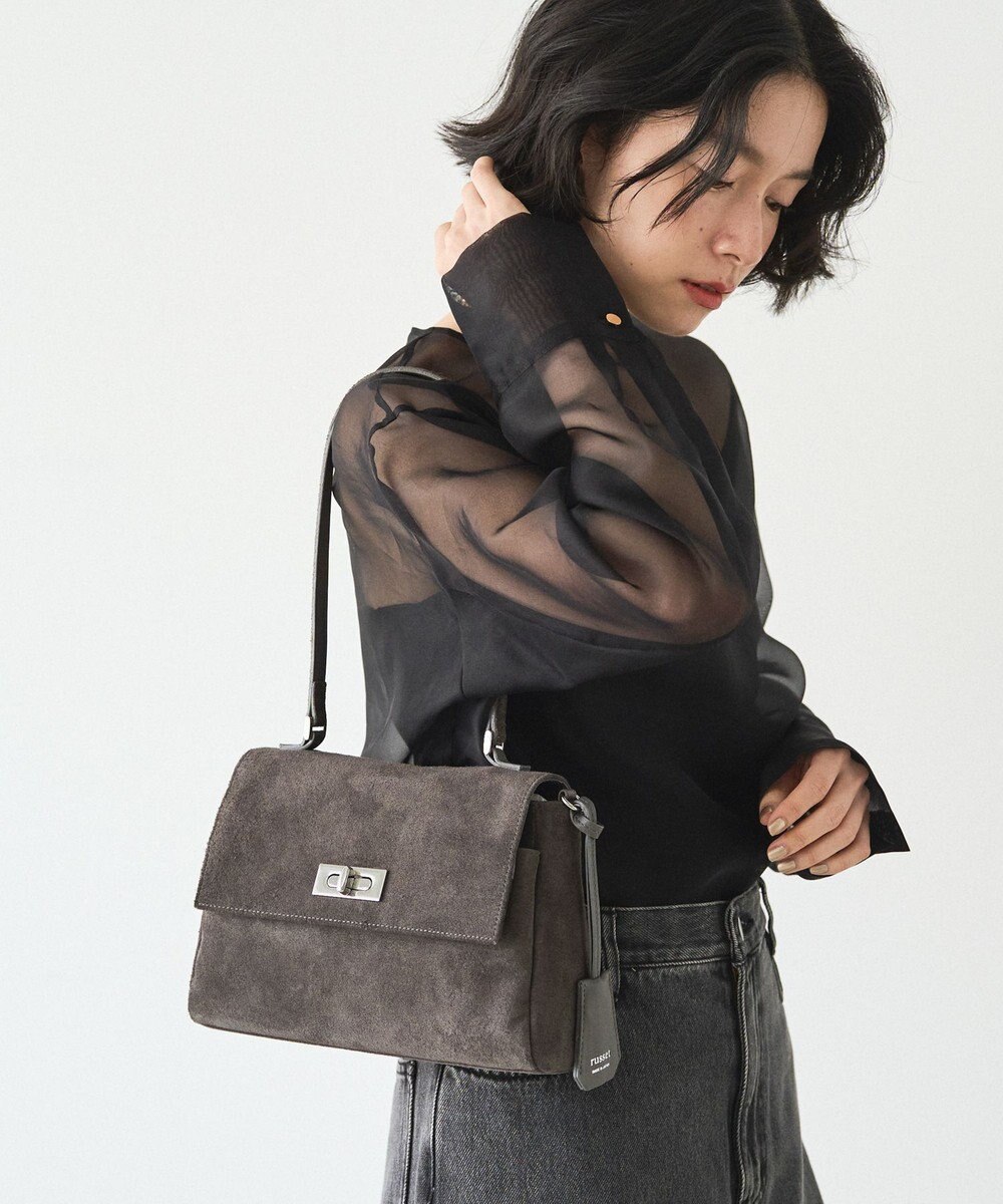 russet スエードフラップミニトートバッグ(CE-1722-WEB) 