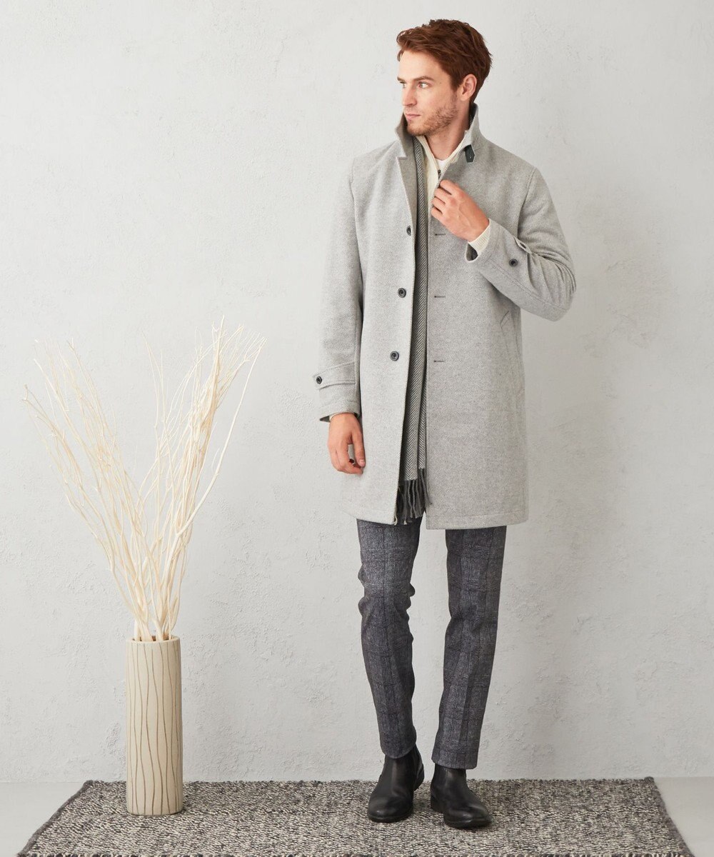 JOSEPH ABBOUD 【キングサイズ・JAPAN FABRIC】アンゴラミックスカルゼ コート 