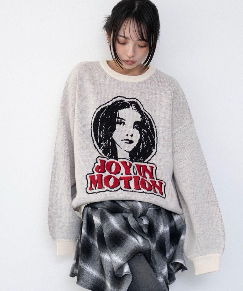 WEGO グラフィックニットプルオーバー 