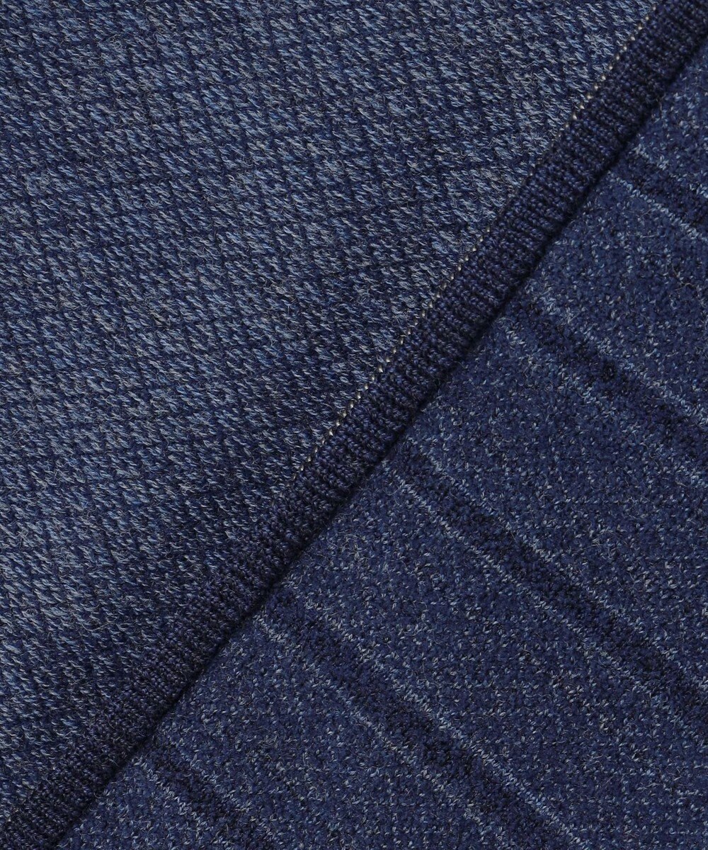 JOSEPH ABBOUD 【キングサイズ・洗える/軽い】シェニールヤーンジャカード ジップ ブルゾン 