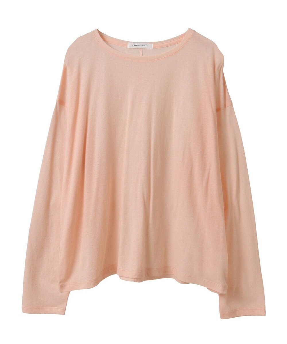 AMERICAN HOLIC バック切替シアー長袖トップス 