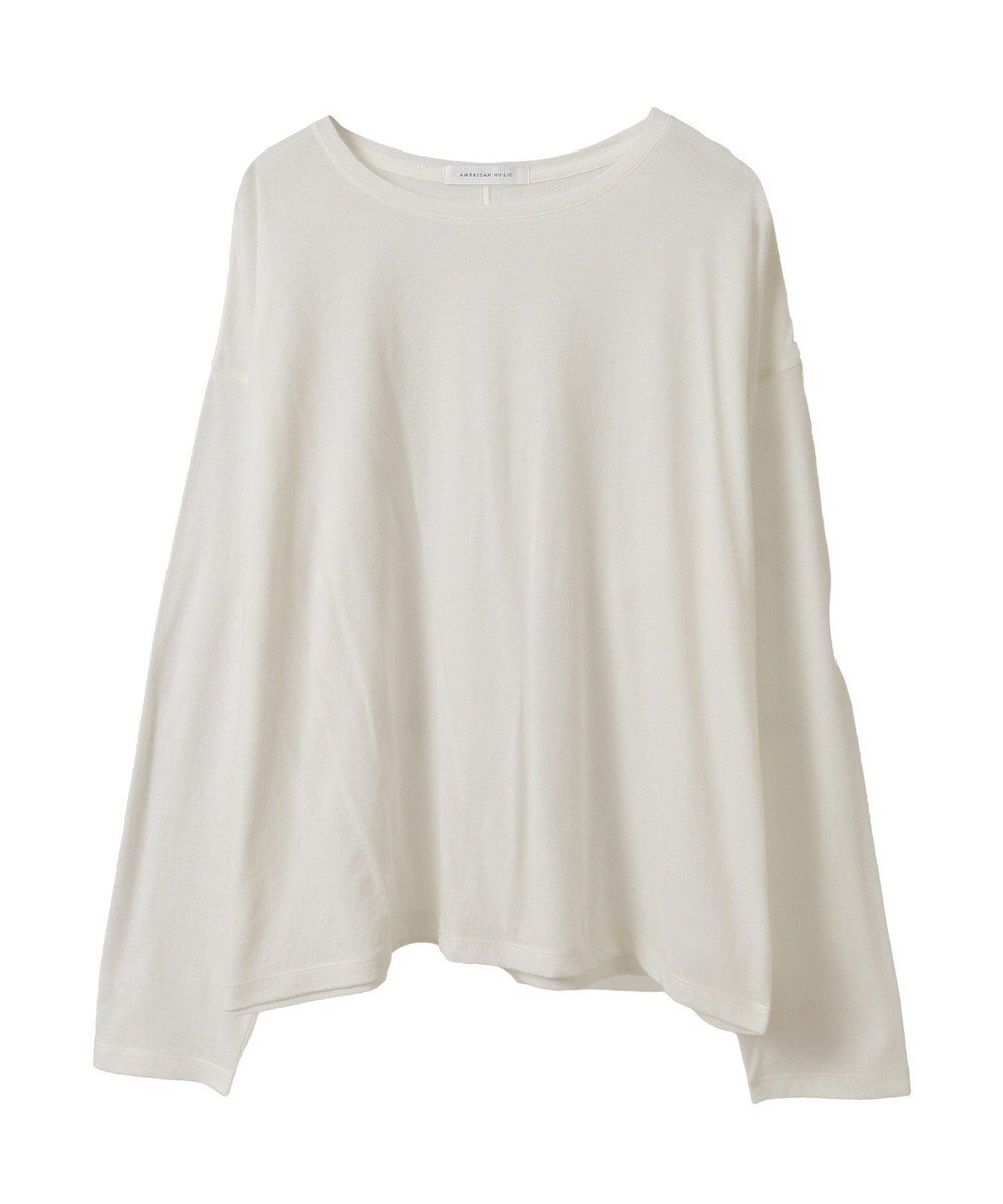 AMERICAN HOLIC バック切替シアー長袖トップス 