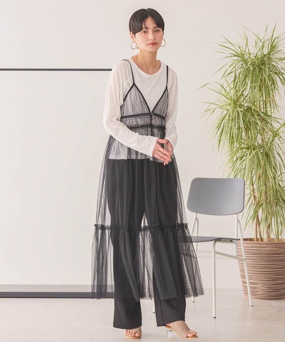 AMERICAN HOLIC バック切替シアー長袖トップス 