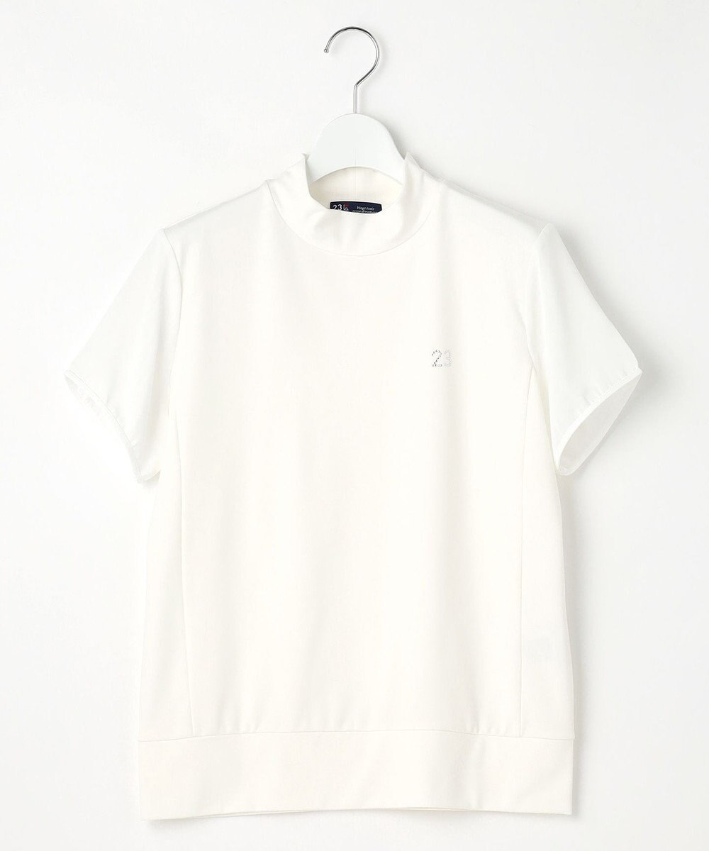 23区GOLF 【WOMEN】【吸水速乾/UVケア】シアー袖 モックネックシャツ 