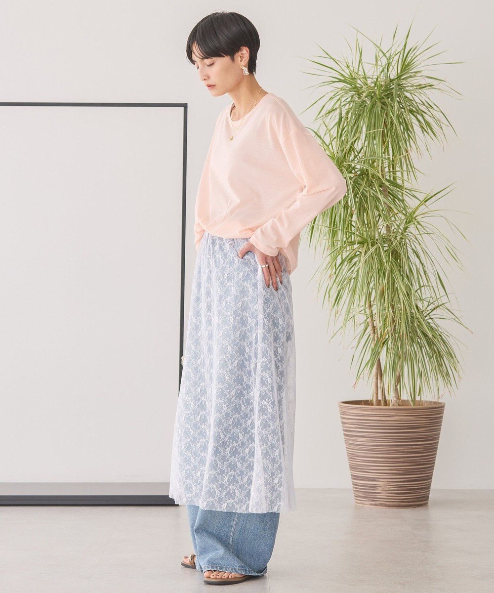 AMERICAN HOLIC バック切替シアー長袖トップス 