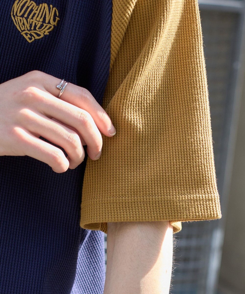 WEGO 【ユニセックス着用ITEM/MLサイズ展開】ワッフルラグランT（SS） 