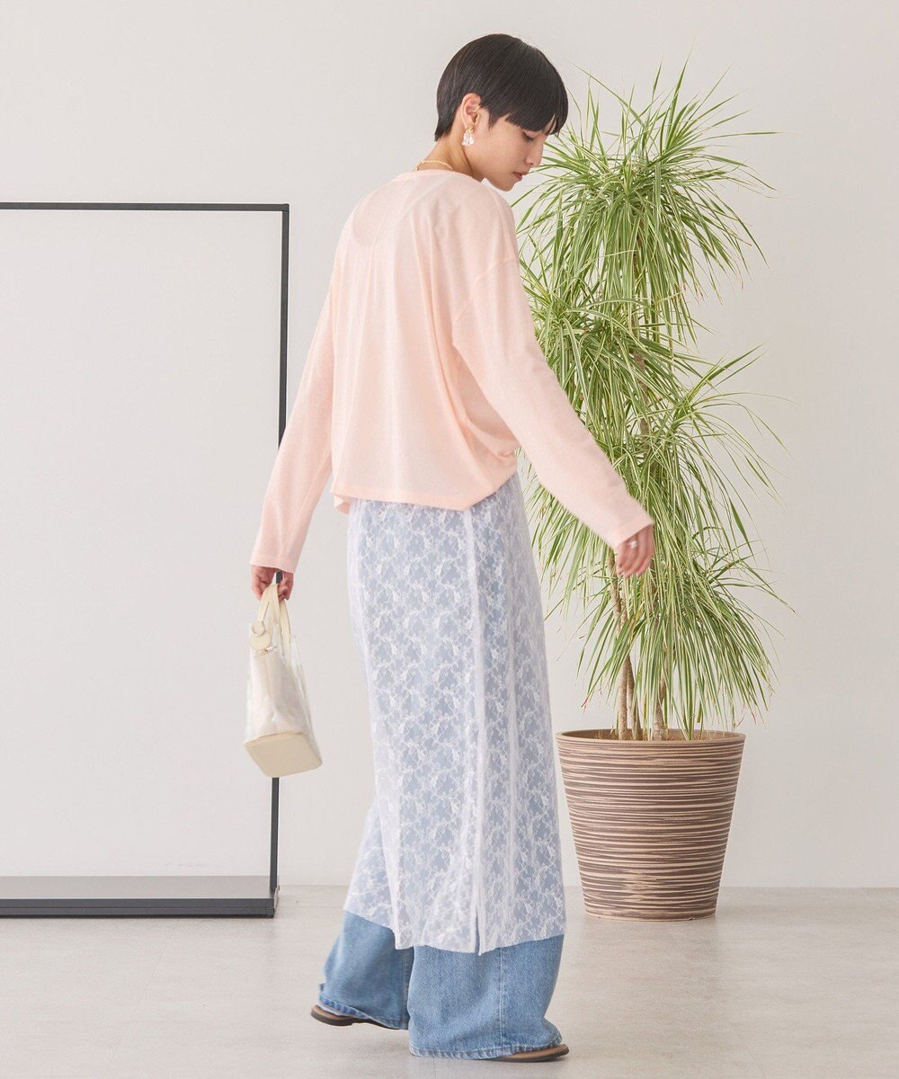 AMERICAN HOLIC バック切替シアー長袖トップス 