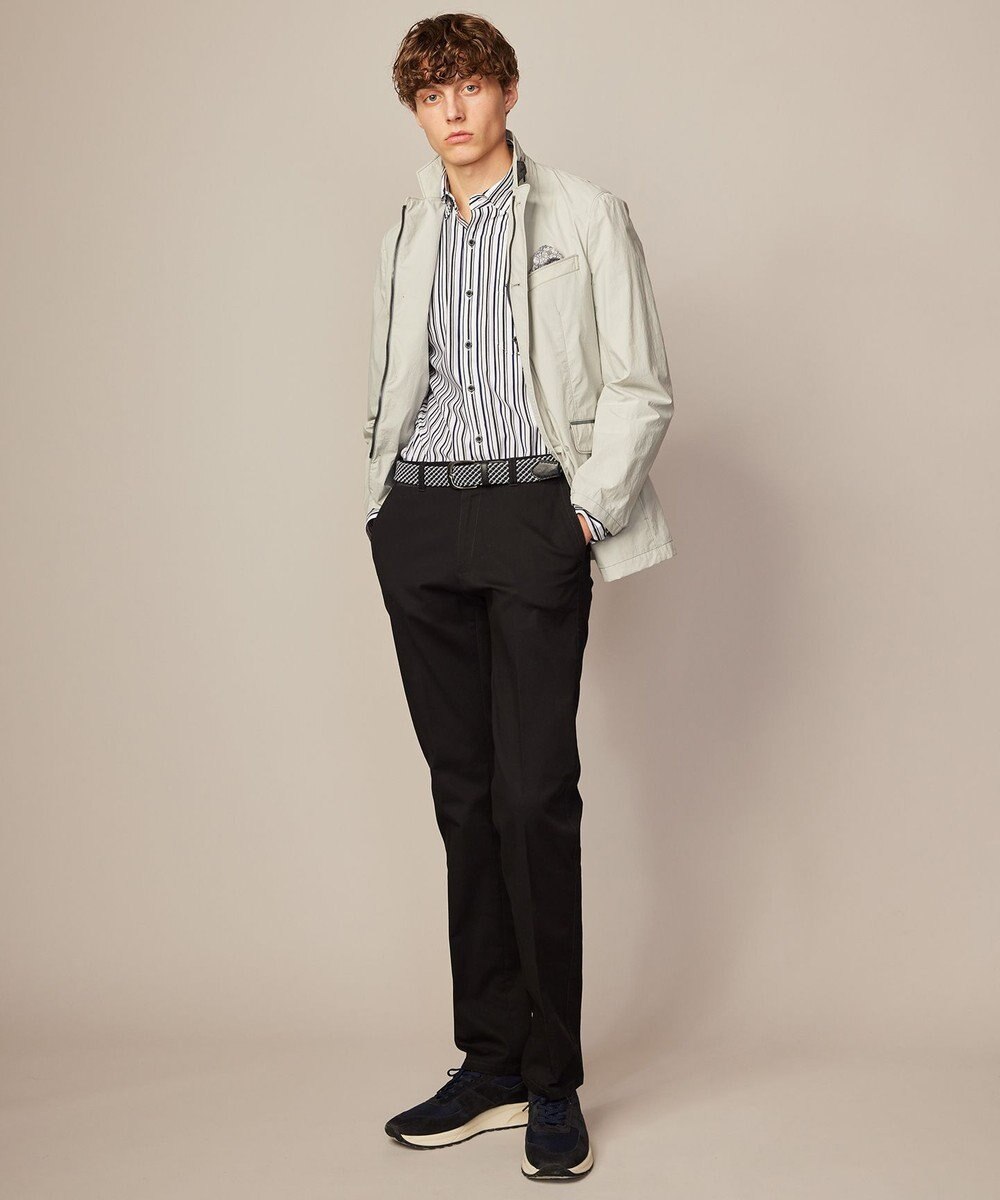 JOSEPH ABBOUD 【ストレッチで快適な着心地・イージーケア】ランダムストライプ ジャージー シャツ 