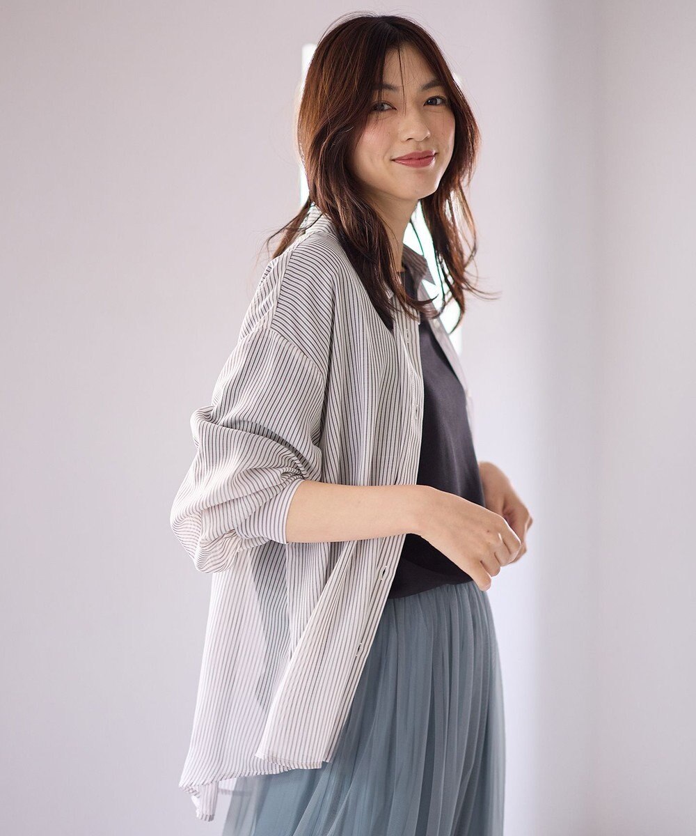 ANY L 【洗濯機可】シアーシャツ 