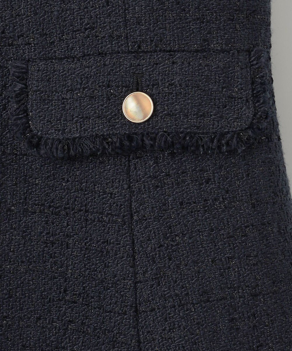 ANY SIS L ファンシーツイードペプラム ジレ 