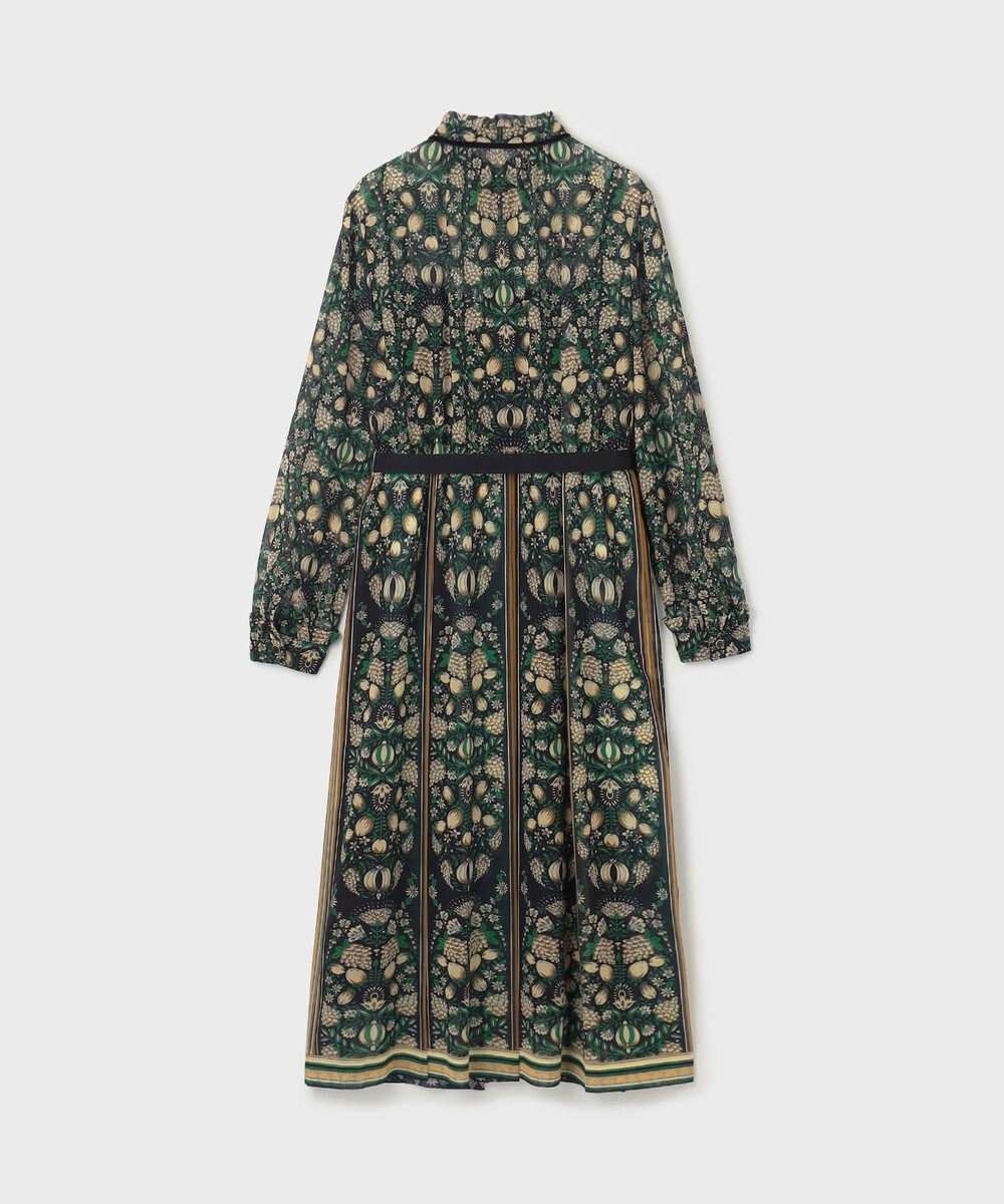 GRACE CONTINENTAL ハイネックボウタイプリントワンピース 