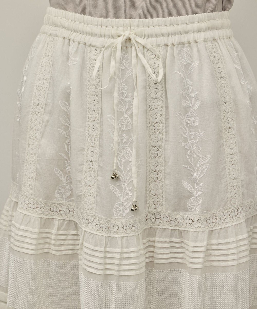 GRACE CONTINENTAL ピンタックティアードスカート 