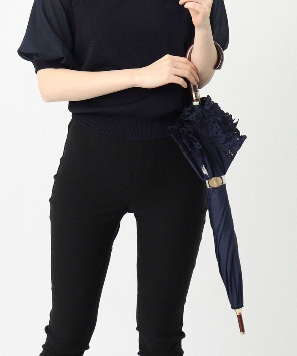 MOONBAT 【遮光/晴雨兼用日傘】POLO RALPH LAUREN(ポロ ラルフローレン) エンブフリル 長傘 遮熱 UV 