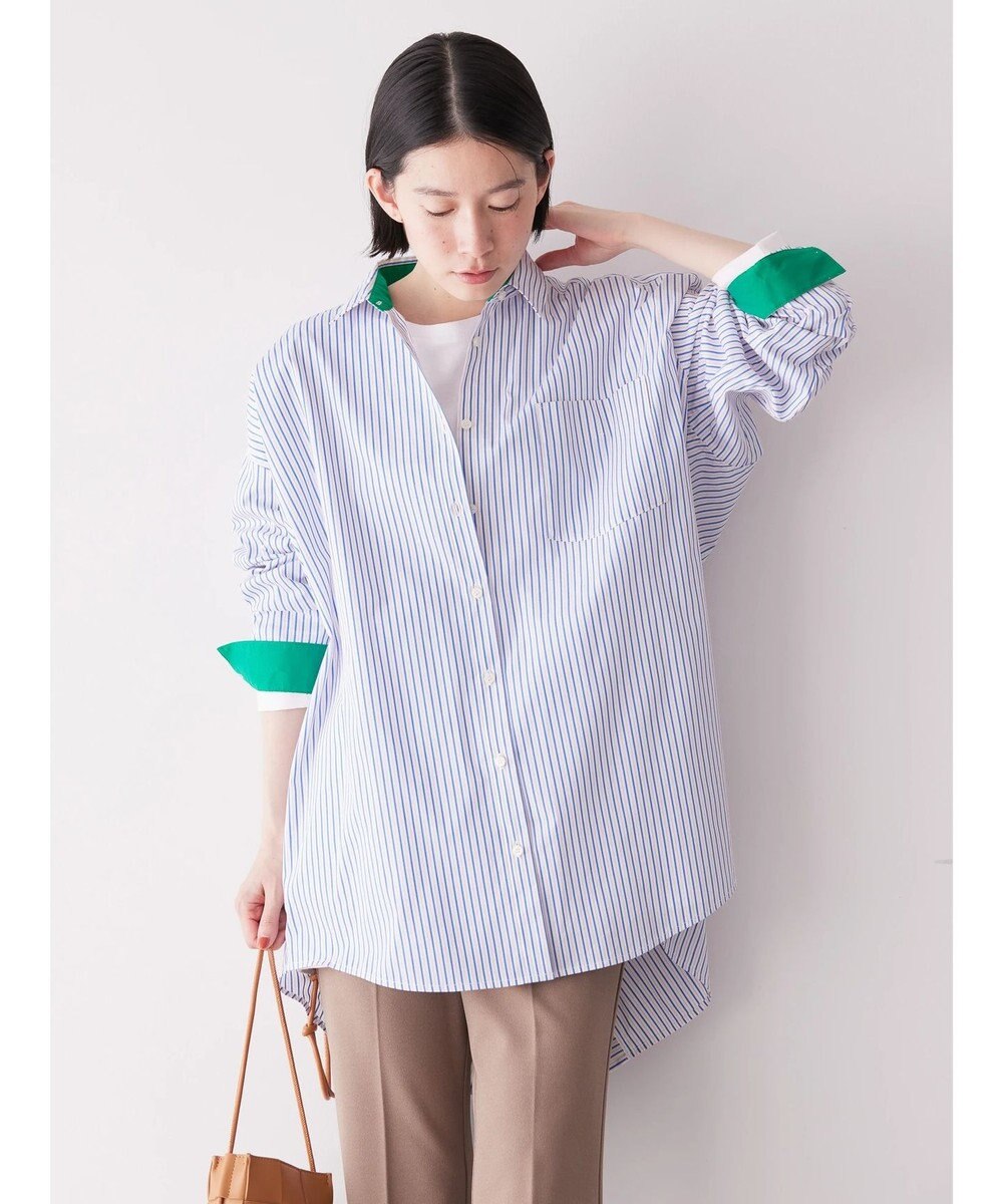 AMERICAN HOLIC イージーケアバックオープンシャツチュニック 