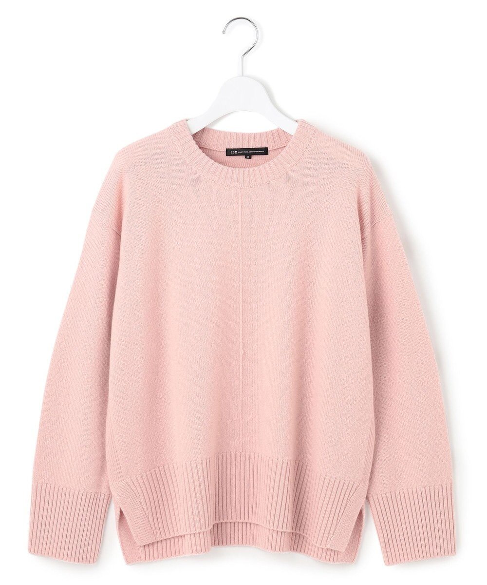 23区 【洗える】カシミヤブレンド クルーネック ニット 