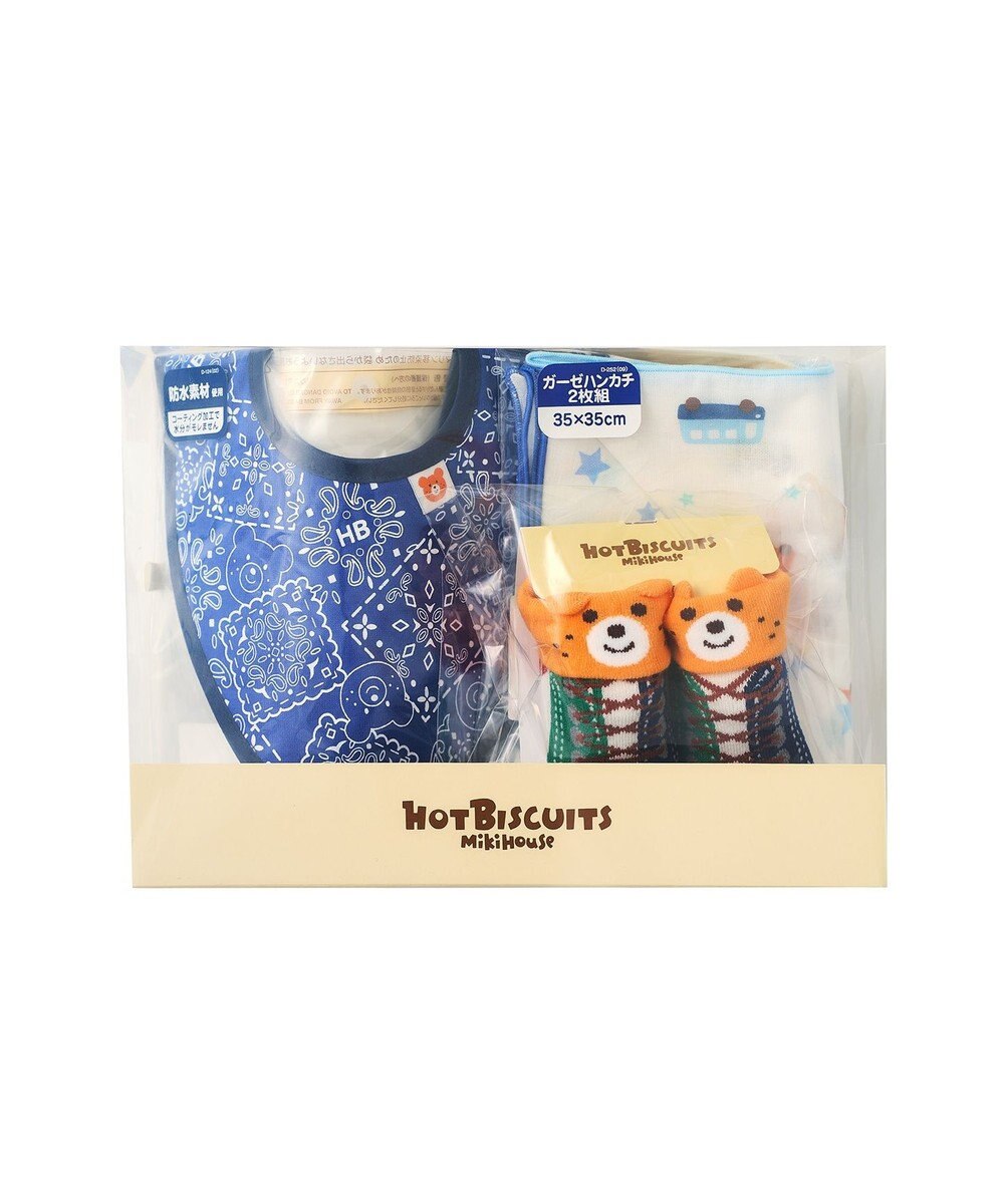 MIKI HOUSE HOT BISCUITS スタイ＆ソックス＆ガーゼ ギフトセット【クリアケース付き】 