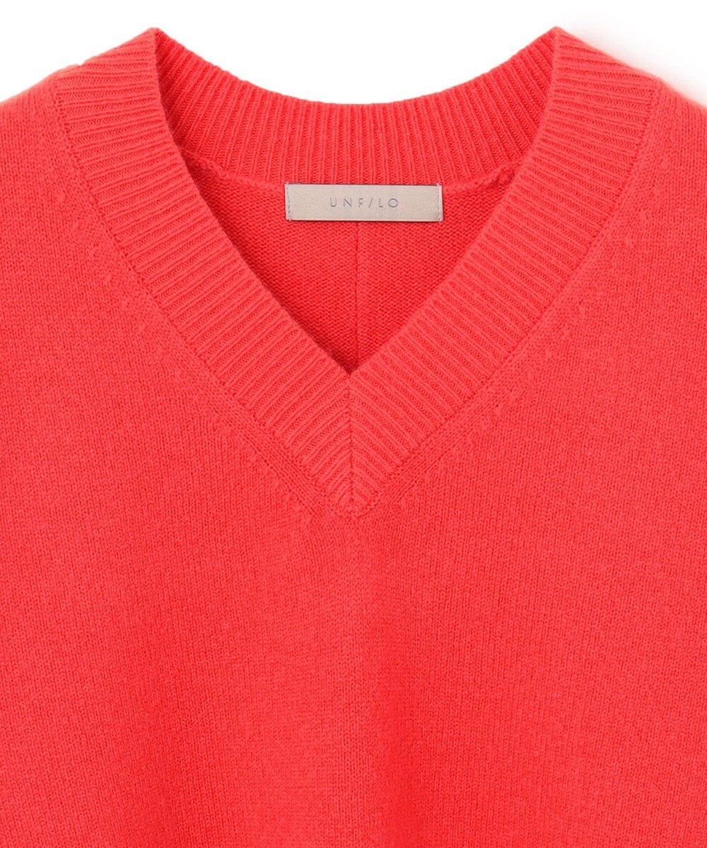 UNFILO ウールカシミヤ Vネックニット 