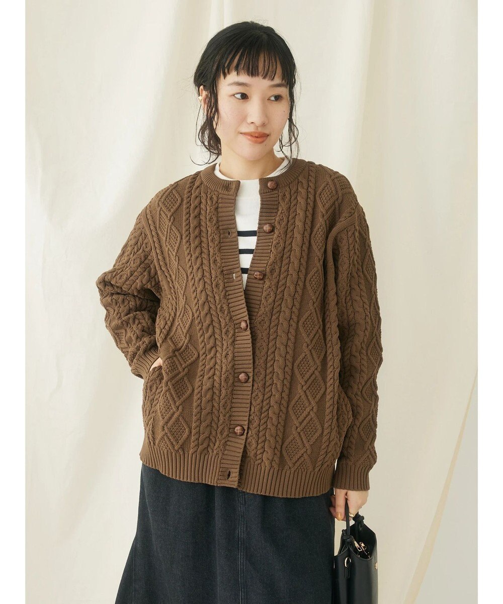 CRAFT STANDARD BOUTIQUE リサイクルポリエステルケーブルカーディガン 