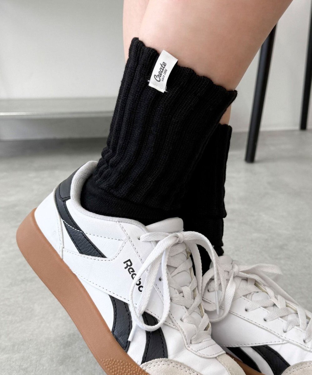 WEGO タグデザインボリュームリブソックス 