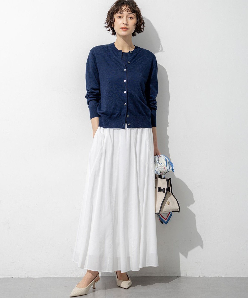 23区 【先行予約/見上愛さん着用】ピュアリネンハイゲージ カーディガン 