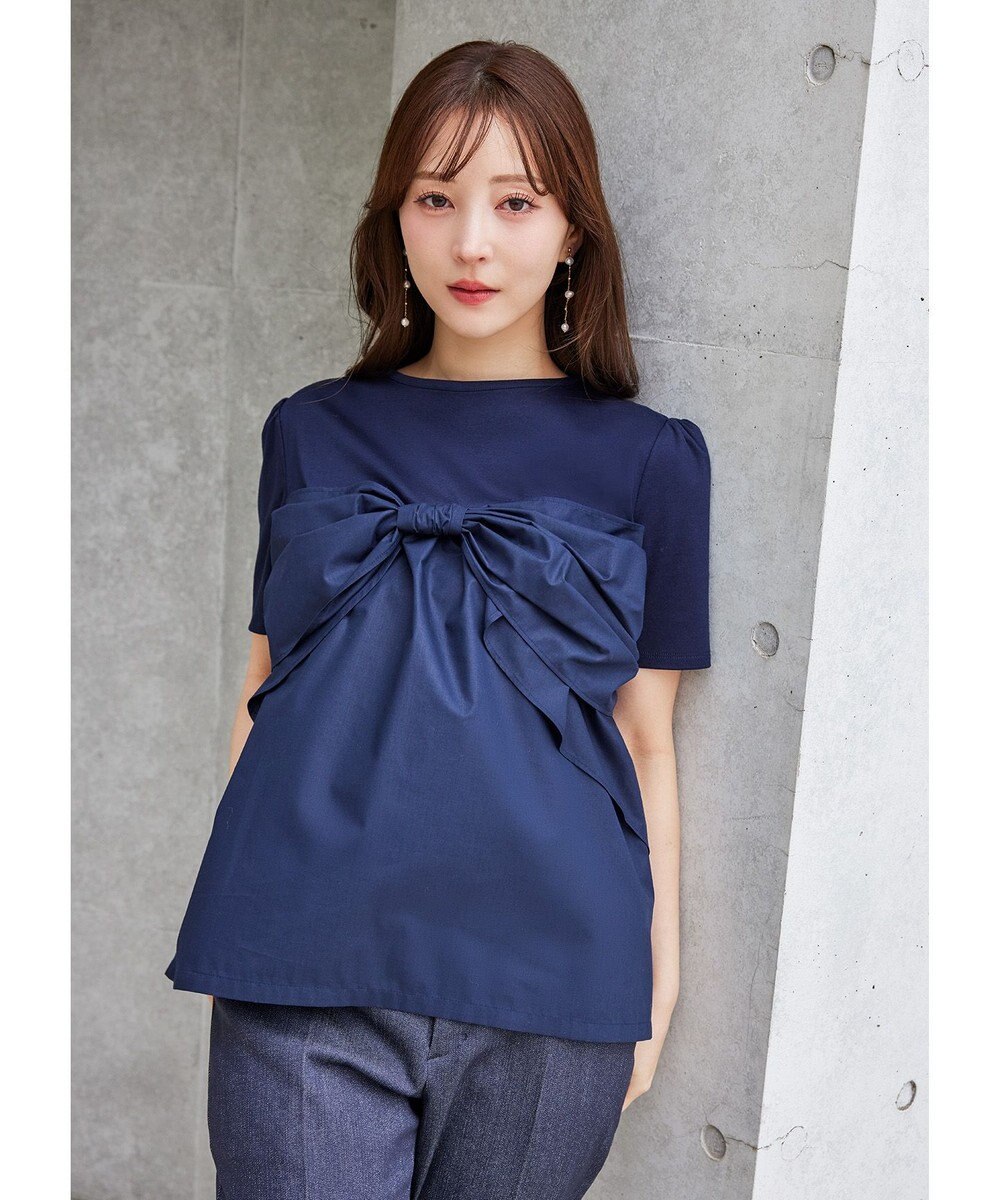 TOCCA 【洗える】PRESENT RIBBON Tシャツ 