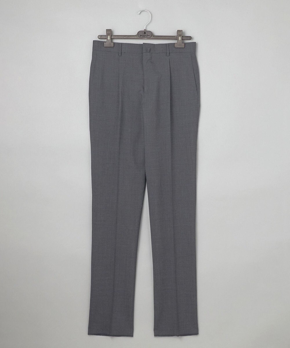 GOTAIRIKU ロングセラー【洗える/折り目加工/シワになりにくい/ウエストアジャスター】ウォッシャブル サマーウール100％パンツ_定番色(1タック)25年モデル 