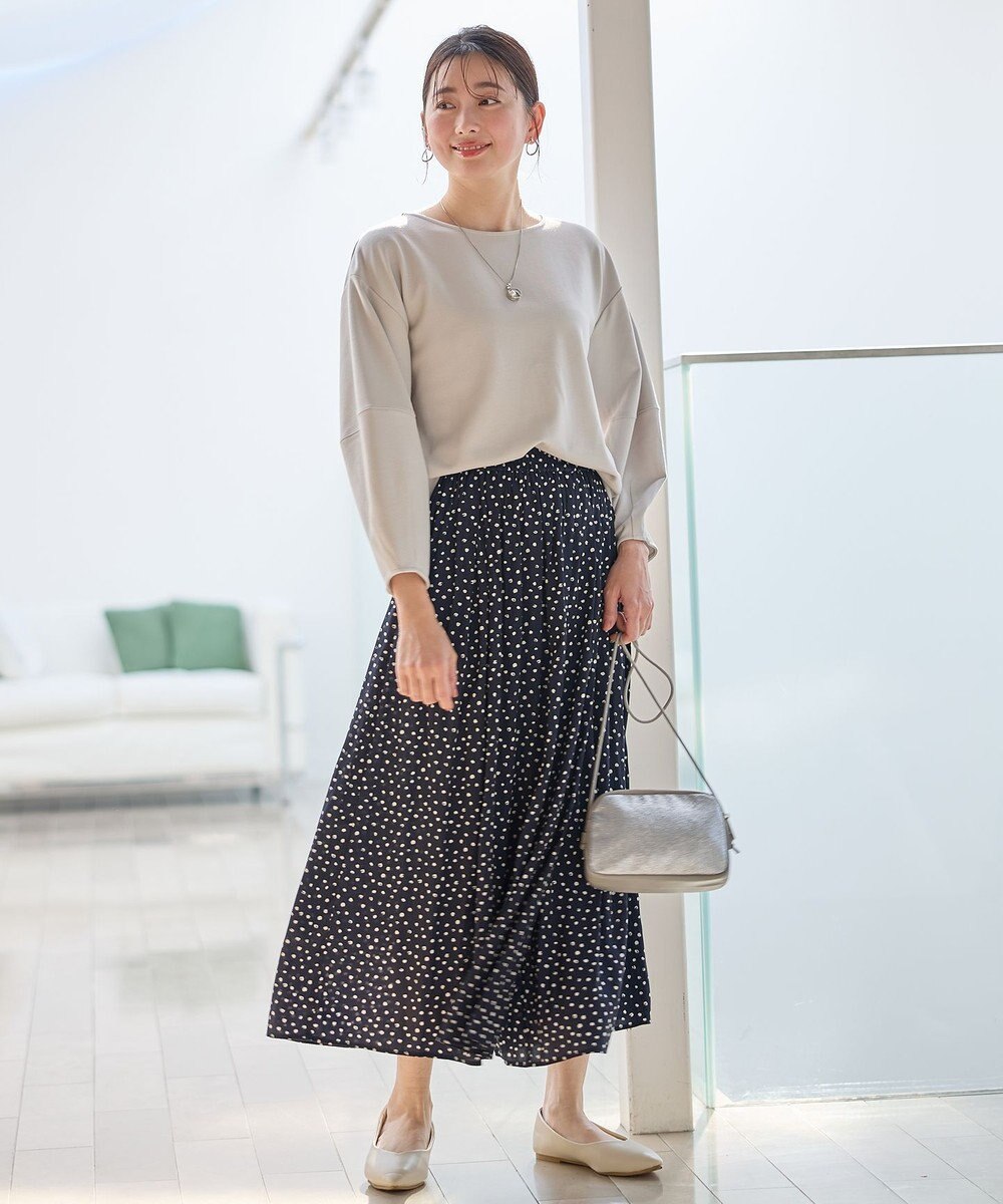 ANY 【ウエストゴム】ラップギャザースカーチョ 