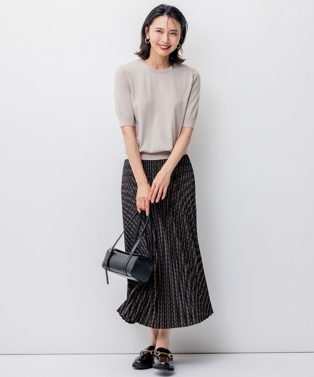 23区 【洗える/アンサンブル対応】サステナブルウール 半袖 ニット 