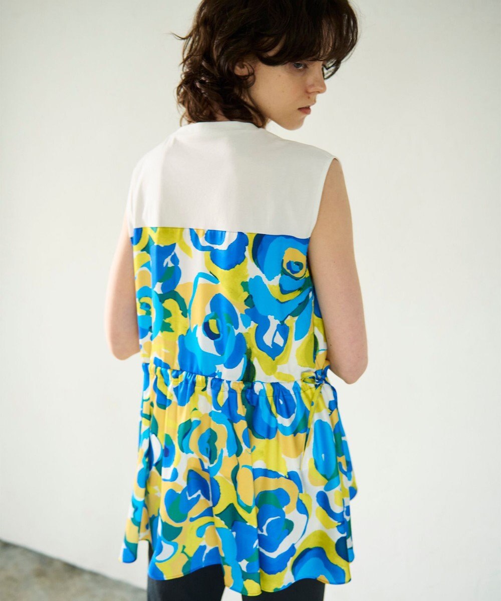 GRACE CONTINENTAL ペイントカラープリントトップ 