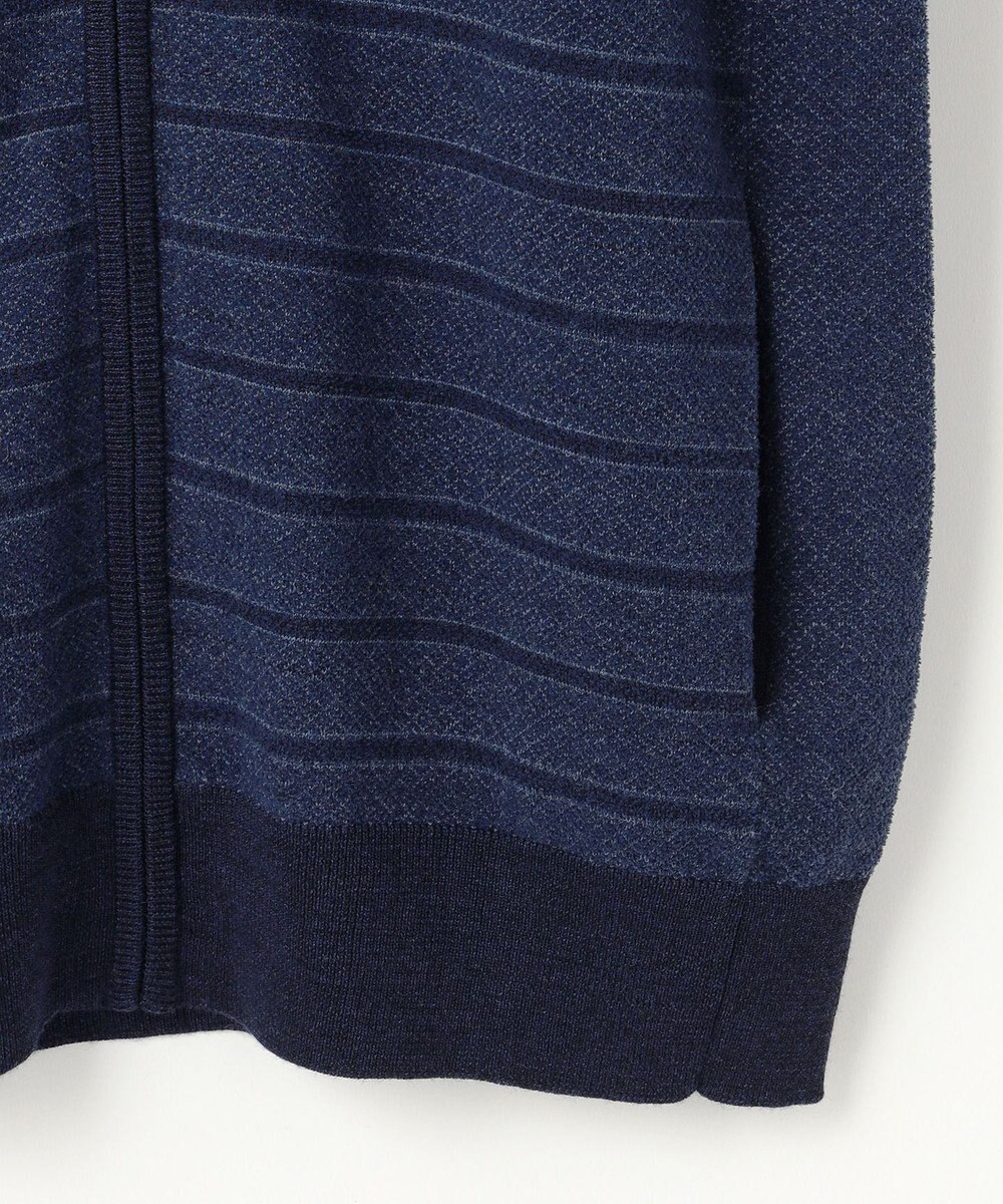 JOSEPH ABBOUD 【キングサイズ・洗える/軽い】シェニールヤーンジャカード ジップ ブルゾン 