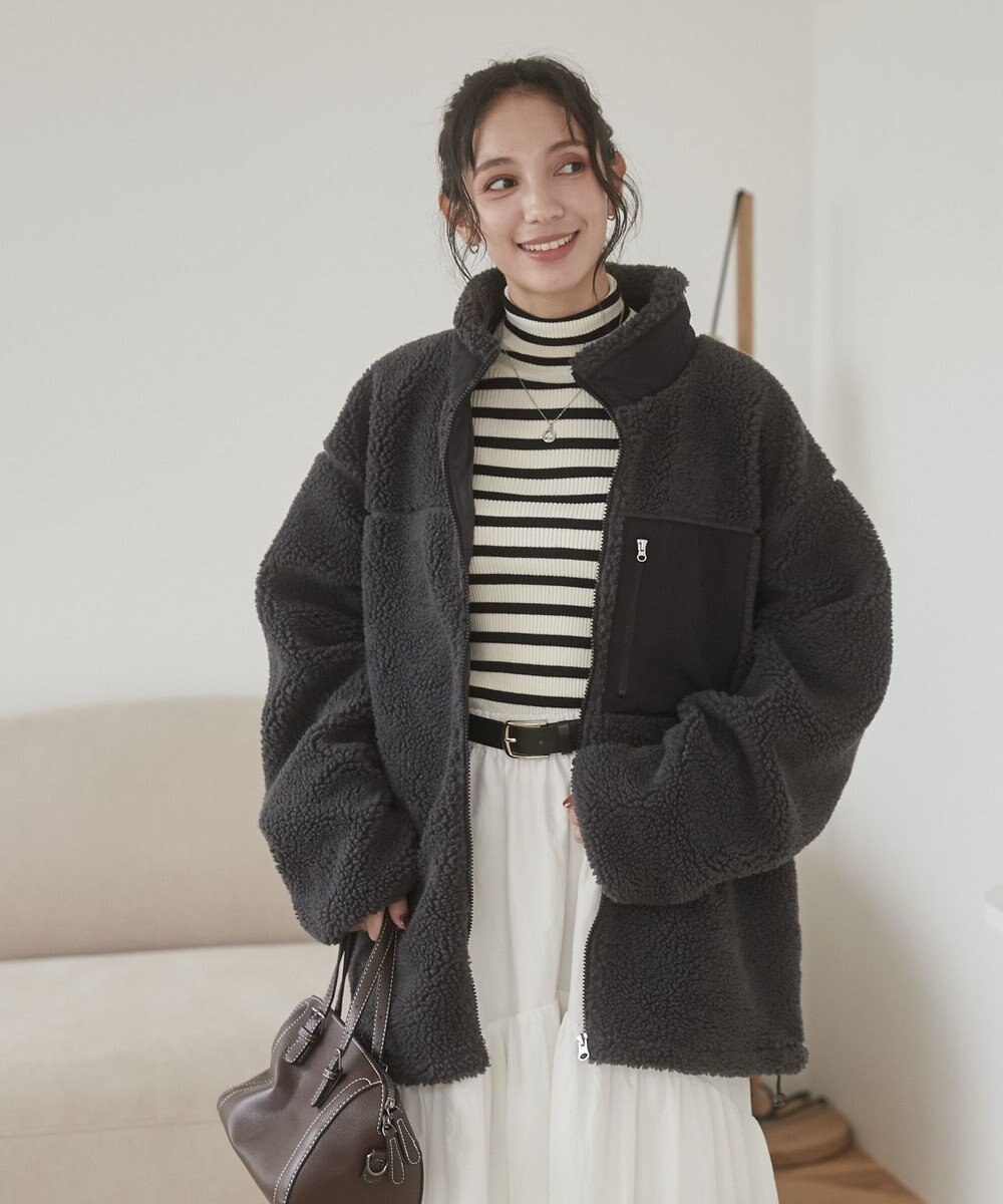 WEGO 【ユニセックス着用ITEM/SMLサイズ展開】ボアブルゾン 