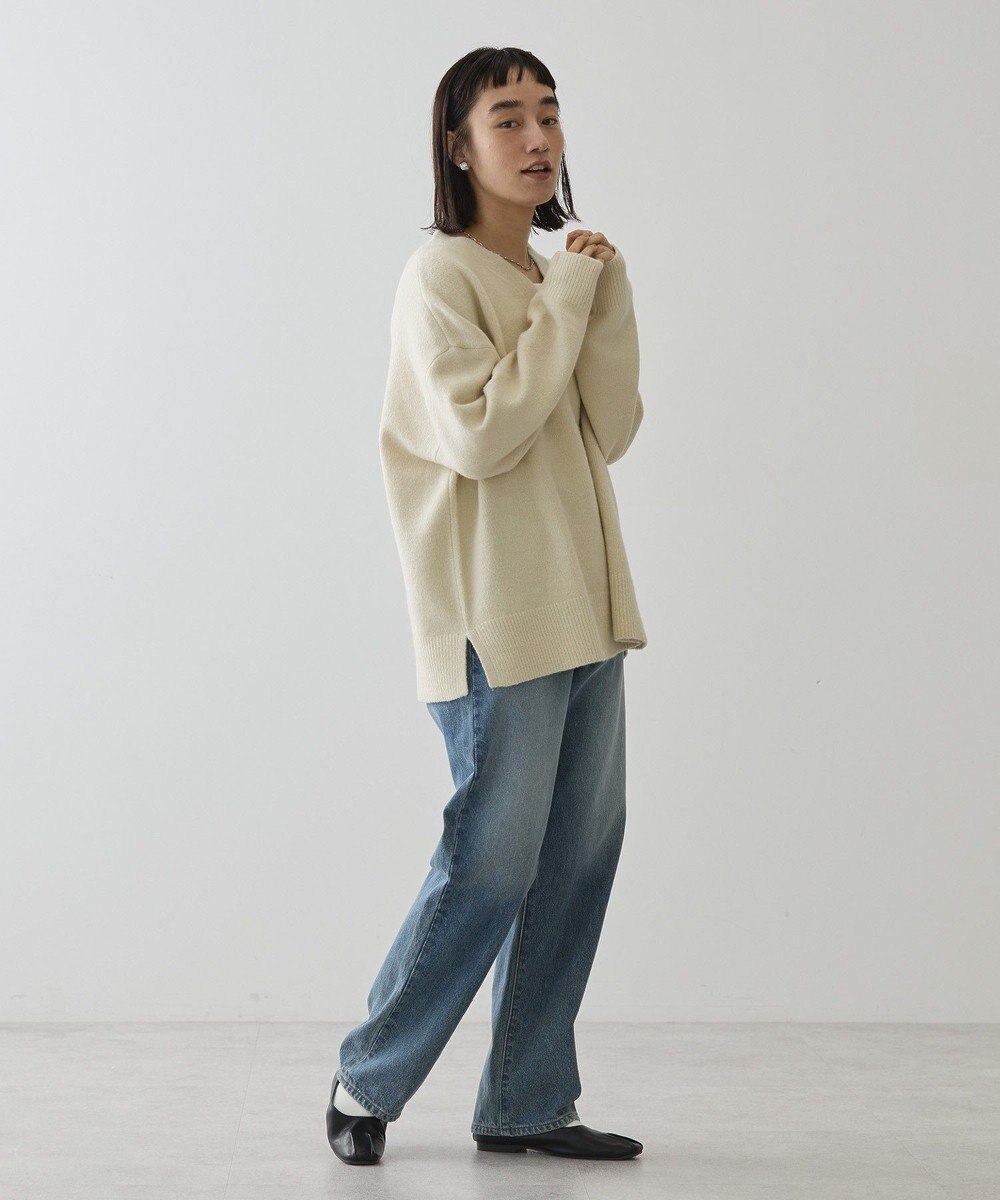 AMERICAN HOLIC カーブネックニットプルオーバー 