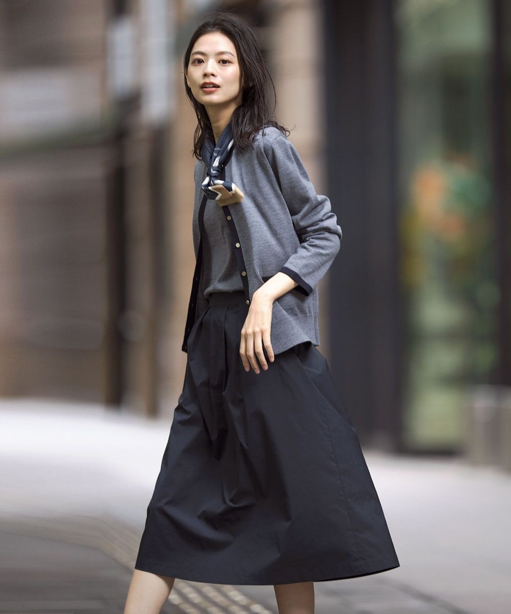 J.PRESS LADIES S 【洗える】グレイス メモリータフタ タック スカート 