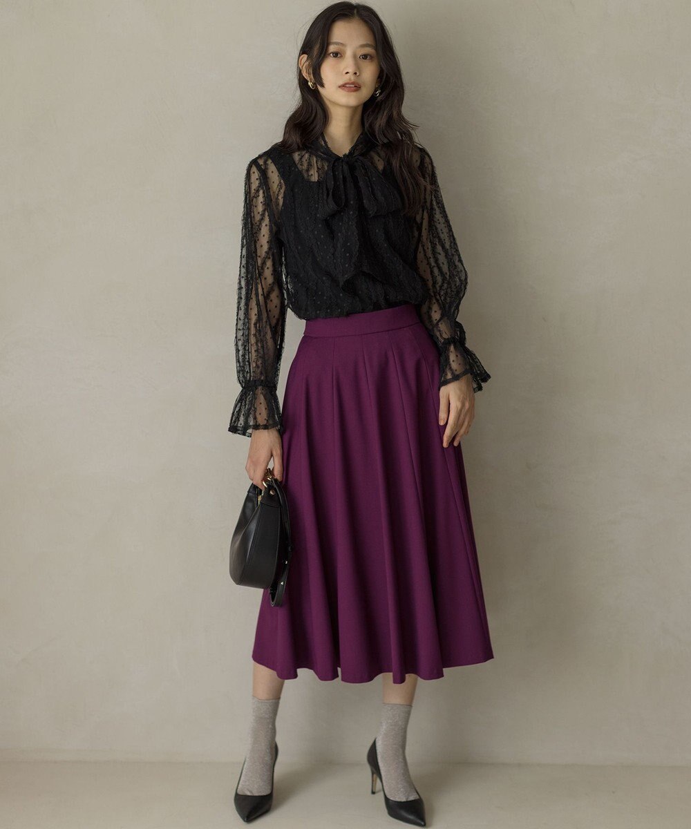 組曲 【前後着用可】チュールフリル ブラウス 